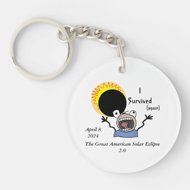 Porte-clefs 2024 Solar Eclipse Survival (Devant)