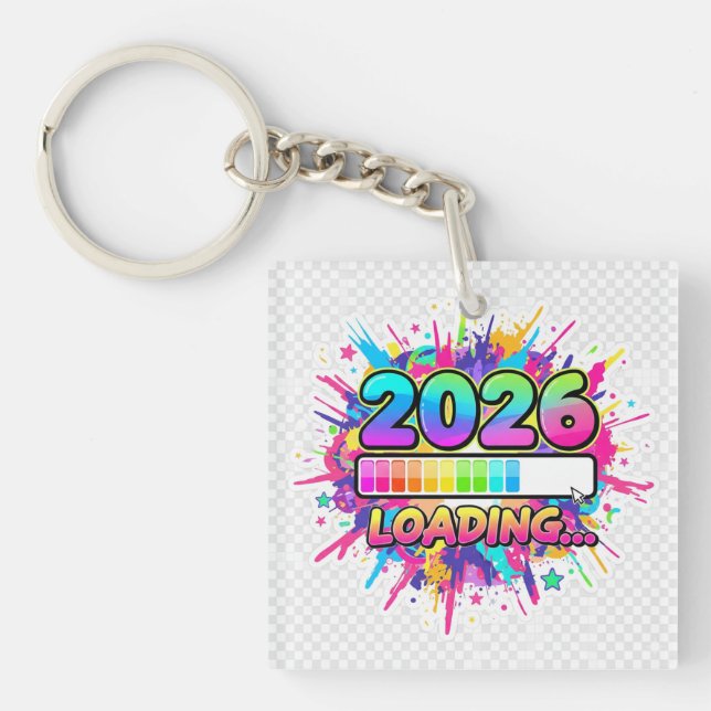 Porte-clefs 2026 Loading... Progress Bar Sticker (Devant)