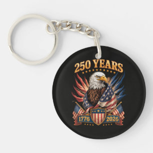 Porte-clefs 250 Ans Américain 250e Anniversaire États-Unis Pat