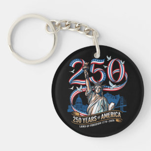 Porte-clefs 250 Ans Anniversaire Amérique 1776 2026