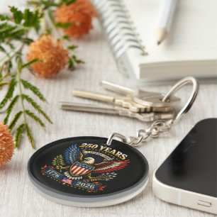Porte-clefs 250 Ans d'Amérique 1776 2026 250e Anniversaire
