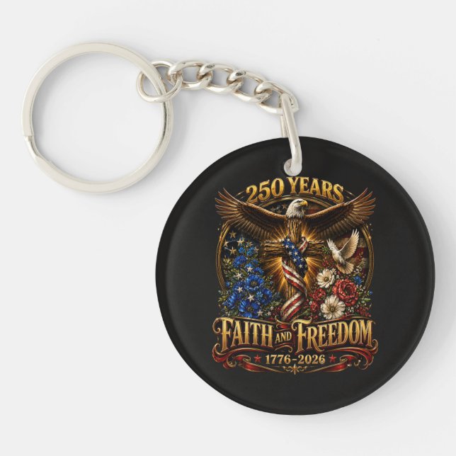 Porte-clefs 250 Ans De Foi Et De Liberté Amérique (Devant)