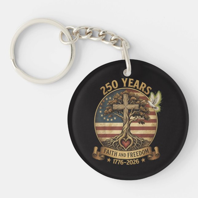 Porte-clefs 250 Ans de Foi et de Liberté Chrétiens (Devant)