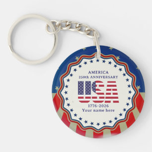 Porte-clefs 250e anniversaire des États-Unis Semiquincentenair