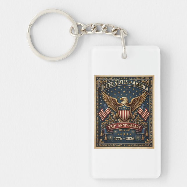 Porte-clefs 250e anniversaire des États-Unis Version 1    (Devant)