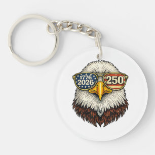Porte-clefs 250e anniversaire États-Unis 1776-2026 Aigle chauv