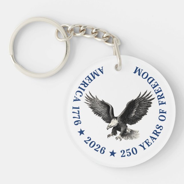 Porte-clefs 250e anniversaire États-Unis 2026 Pygargue à tête  (Devant)