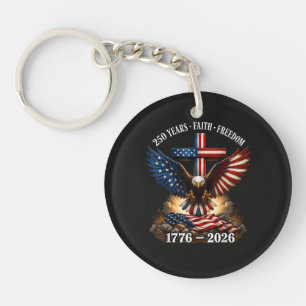 Porte-clefs 250e anniversaire USA Foi Liberté