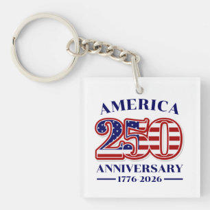 Porte-clefs 250e anniversaire USA patriotique 1776–2026