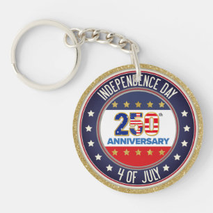 Porte-clefs 250e anniversaire USA patriotique 1776–2026