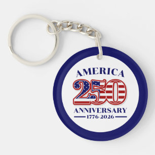 Porte-clefs 250e anniversaire USA patriotique 1776–2026