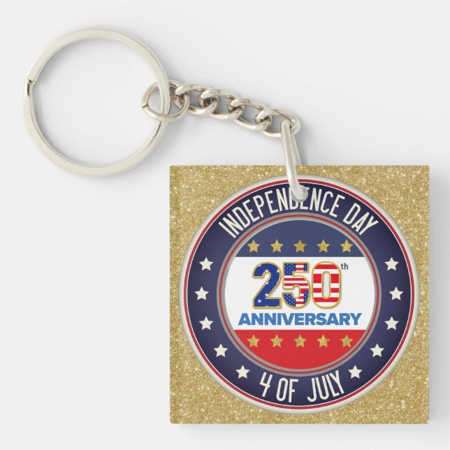 Porte-clefs 250th Anniversary USA Patriotic | 1776–2026 (Devant)