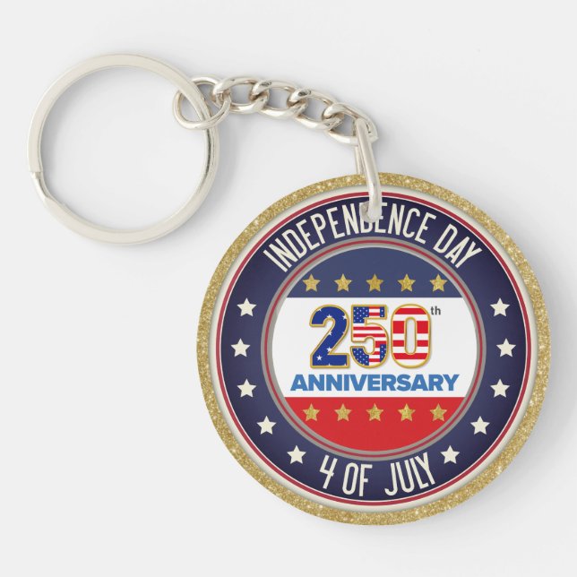 Porte-clefs 250th Anniversary USA Patriotic | 1776–2026 (Devant)