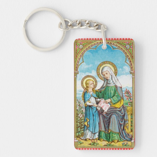 Porte-clefs 2 x NéoGothique Sainte-Anne et Jeune Marie (SAU 29 (Devant)