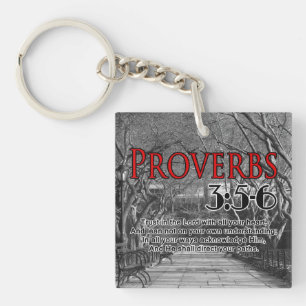 PORTE-CLEFS 3:5 CHRÉTIEN FAIT SUR COMMANDE DE PROVERBES DE