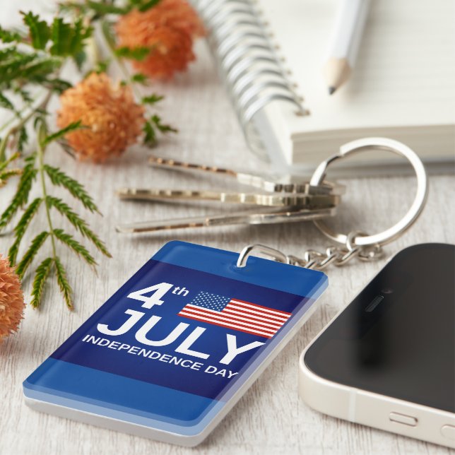 Porte-clefs 4 juillet/Jour de l'Indépendance (Devant droit)