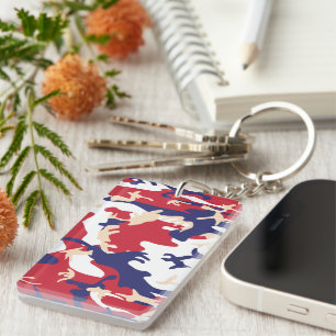 Porte-clefs 4 juillet, Jour de l'Indépendance, Beige de camouf
