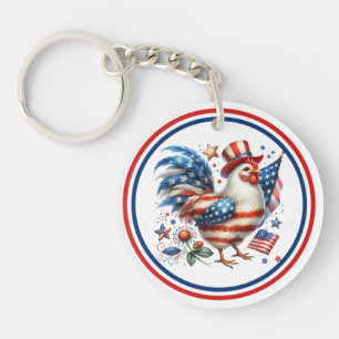Porte-clefs 4 juillet Poulet Clipart-61531