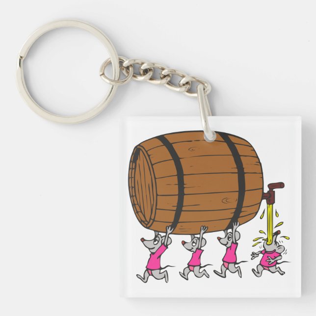 Porte-clefs 4 souris ivres (Devant)