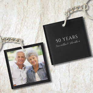 Porte-clefs 50 Ans Photo Anniversaire de Mariage