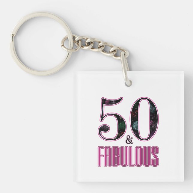 Porte-clefs 50 et fabuleux Black Pink 50e anniversaire Photo (Devant)