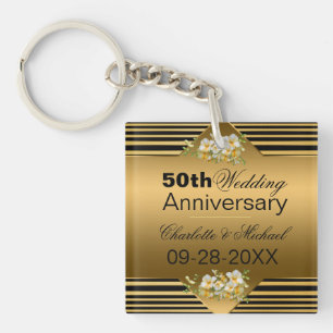 Porte-clefs 50e anniversaire du Mariage d'or