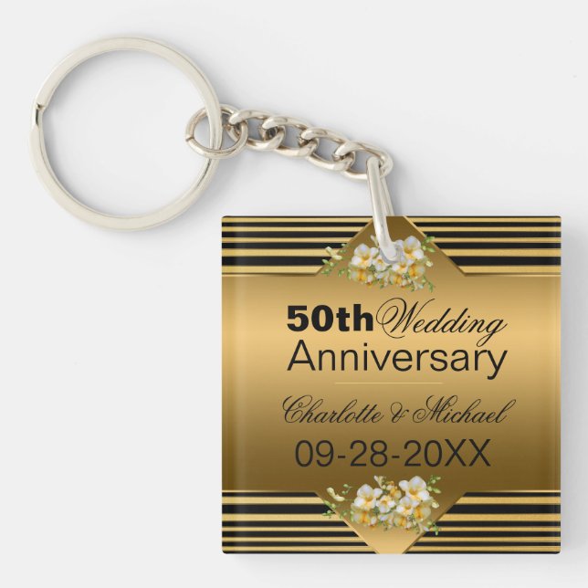 Porte-clefs 50e anniversaire du Mariage d'or (Devant)