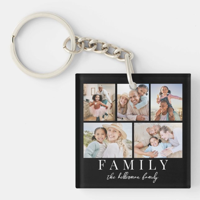 Porte-clefs 5 Photo Collage Double Sided (Devant)