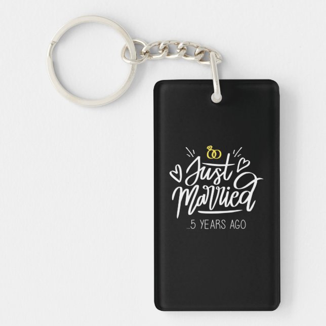 Porte-clefs 5e anniversaire du Mariage (Devant)
