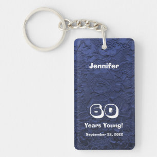 Porte-clefs 60e anniversaire 60 ans Jeune poupée bleue Porte -