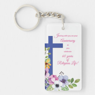 Porte-clefs 60e Anniversaire, Nun, Religious Life Cross