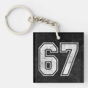 Porte-clefs 67 Mème amusant Six Sept Gen Alpha