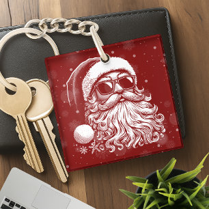 Porte-clefs 67 Meme Drôle de Père Noël dit Six Sept Noël