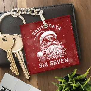Porte-clefs 67 Meme Drôle Santa Dit Six Sept Noël