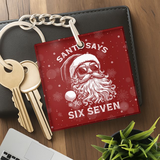 Porte-clefs 67 Meme Drôle Santa Dit Six Sept Noël (Créateur téléchargé)