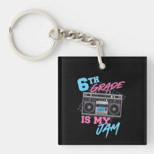 Porte-clefs 6e année est ma confiture Vintage 80s Boombox Stud