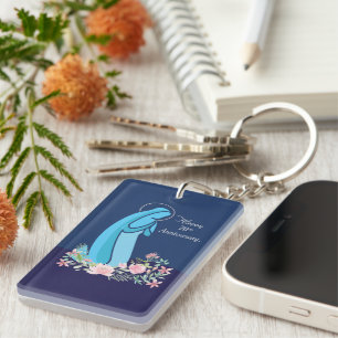 Porte-clefs 70e anniversaire de la vie religieuse Nun Fleur ro