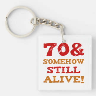 Porte-clefs 70e anniversaire Gag cadeau