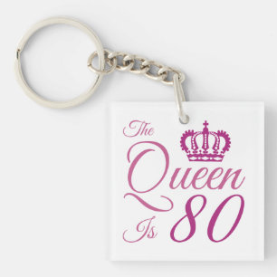 Porte-clefs 80e Birthday Queen