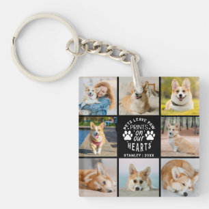 Porte-clefs 8 Photo Collage Pet Souvenir commémoratif