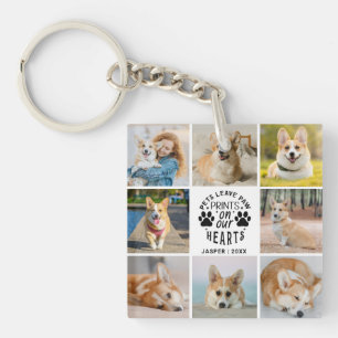 Porte-clefs 8 Photo Collage Pet Souvenir commémoratif