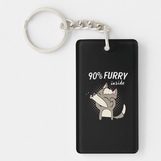 Porte-clefs 90% Furry Fursona Furries Fandom Fursuit (Devant)