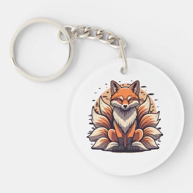 Porte-clefs 9 Epingle de renard à queue (Devant)