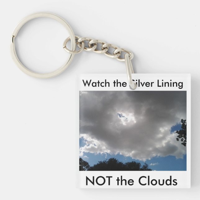 Porte-clefs À chaque nuage son revers argenté (Devant)