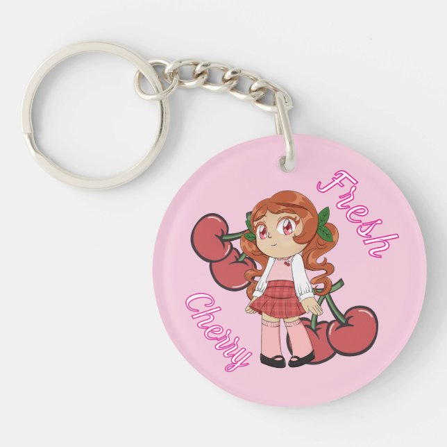 Porte-clefs A Customized Key Chain with Cute Cherry Chibi (Devant)