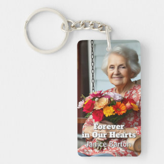 Porte-clefs À jamais dans nos cœurs | Photo souvenir mémorial