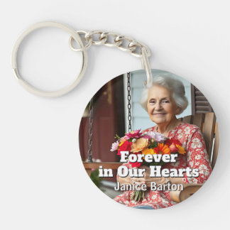 Porte-clefs À jamais dans nos cœurs | Photo souvenir mémorial