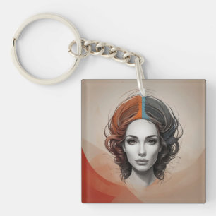 Porte-clefs à l'intérieur de la fille vivante