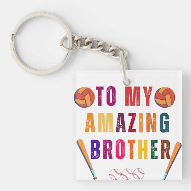 Porte-clefs À mon incroyable frère Fête des frères (Devant)