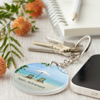 Porte-clefs Aaah...retraite, détente plage